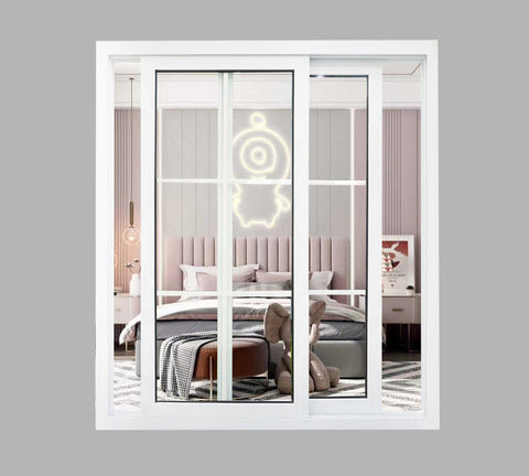 WDMA customized living room PVC plastic  sliding window