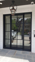 WDMA Customizable steel frame windows and doors balcony iron french double entrance door