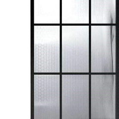 WDMA  Hot sale in  Australia iron frosted glass door with grill design interior matte black french steel door