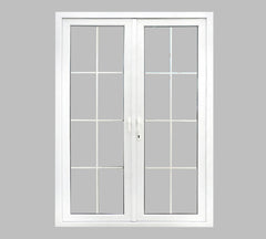 WDMA plastic patio double PVC swing door