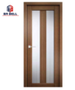 Simple Decorative Door Design Wooden Veneer Mdf with Glass Internal Single Swing Open Style Interior Doors on China WDMA