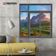 34x34 window 3 tracks latest black sliding window design aluminum profile with double glazing