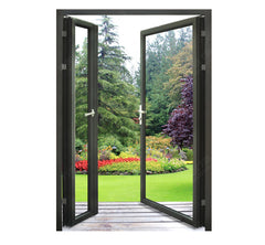 WDMA aluminum  french patio door unequal double swing  door