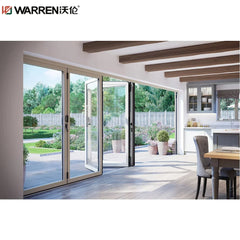 WDMA 96 Bifold Door Frameless Folding Glass Doors Compact 180 Folding Door System