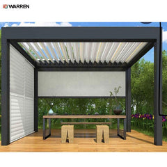 Warren retractable toit wall mounted outdoor adjustable louvered aluminum pergola