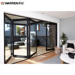 Warren 10 Foot Accordion Door Folding Patio Doors 60x80 Farmhouse Bifold Doors Folding Aluminum Glass