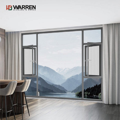 New Model Customized Soundproof Waterproof Aluminum Window Screen  Window Frame Aluminum Windows