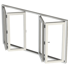 WDMA Cheap Aluminum Glass Bifold Passive Fame Bifold  Aluminum Glass Folding Door and window