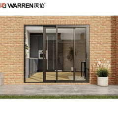 WDMA 96x80 Sliding Door 4-Panel Sliding Glass Door 4 Panel Patio Doors Aluminum Glass Patio