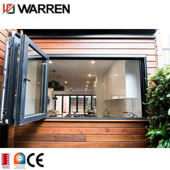 Manufacturer aluminum frameless bi-fold folding glass door window