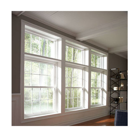 Vertical sliding double pane glazed soundproof double hung aluminum windows aluminum up down sliding sash window