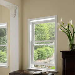 WDMA White Black Double Glass Vinyl Windows