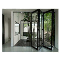 Aluminum Exterior Door Air Tight Waterproof Glass Folding Door Bifold Door