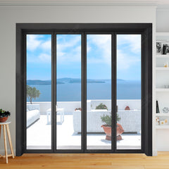 China WDMA aluminum Insulating Tempered Glass  folding patio doors