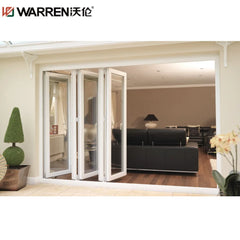 80x96 Bifold Aluminium Tempered Glass Black Inward Opening Heavy Duty Door Cost