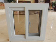 WDMA White Vinyl Sliding Windows Easy Installation Customized Sizes Used For Home