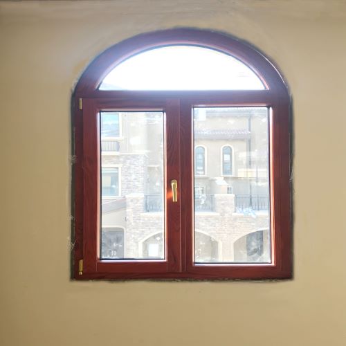 WDMA 96x80 Round Top Half moon Casement Window