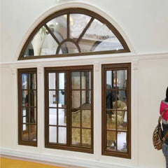 WDMA 96x80 Round Top Half moon Casement Window