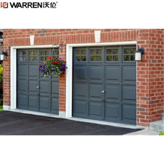 WDMA 14x14 Insulated Garage Door Black Glass Garage Door Bifold Garage Door Aluminum Electric