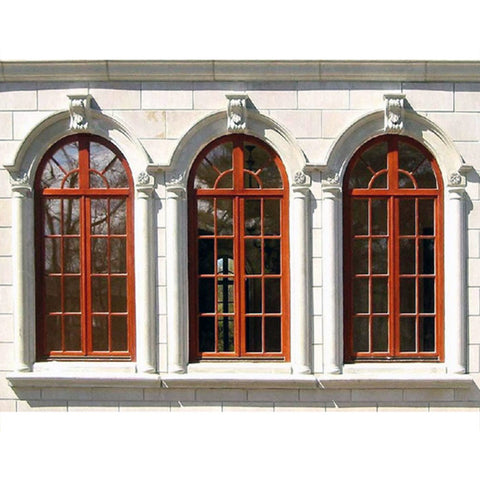 WDMA Mordern Design Aluminum Arched Frame Windows Glazed Glass Fixed Windows