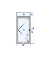 WDMA 36x80 Window Aluminum Exterior Storm Windows Aluminum Casement Windows Glass