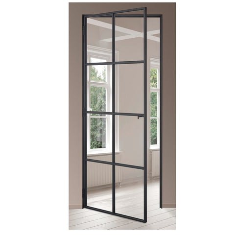 WDMA  Aluminum Exterior Double Glass French Entry Door Swing Casement Door