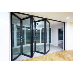 WDMA Villa Used Customized Folding Aluminum Windows With Double Tempered Glass