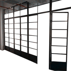 WDMA House Exterior Double Tempered Glass Iron Door Design