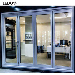 Bulk order good price exterior bi folding external patio aluminum folding glass door