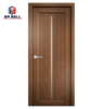 Simple Decorative Door Design Wooden Veneer Mdf with Glass Internal Single Swing Open Style Interior Doors on China WDMA