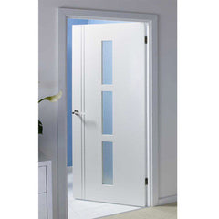 Beautiful Picture Aluminum Frame Glass Casement Door Interior Frosted Glass Bathroom Entry Door