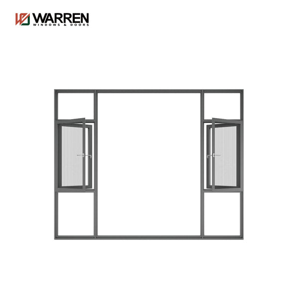 Soundproof Aluminium Tempered Double Glass Screen French Casement Window Modern Aluminium Sliding Glass Windows And Doors System