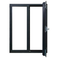 WDMA Aluminium tempered glass bifolding windows horizontal folding local window aluminium bifold window