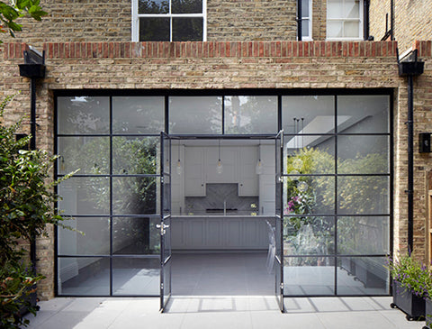 WDMA exterior iron french doors windows steel framed glass doors