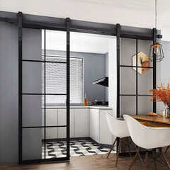 WDMA Hot sale Steel insulated sliding barn door with hardware Interior iron sliding Door