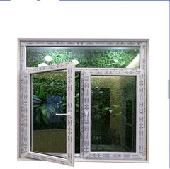 WDMA Casement window upvc with grill design with screen