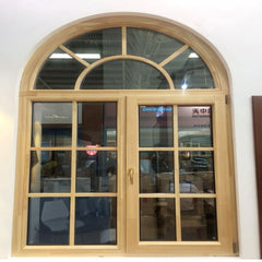 WDMA 96x80 Round Top Half moon Casement Window