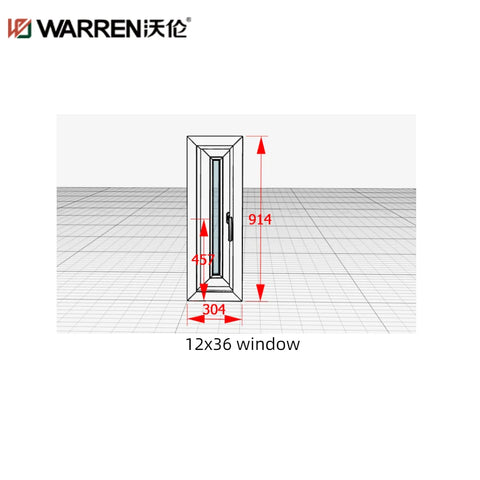 WDMA 12x36 Window Triple Pane Casement Windows White Flush Casement Windows