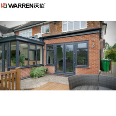 Warren 42x96 French Aluminium Full Glass Black Interior Arched Door Bedroom