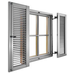 Aluminium Frame Fixed Mustang Rear Aluminum Frames Bathroom Glass Metal Window Louver Shutters