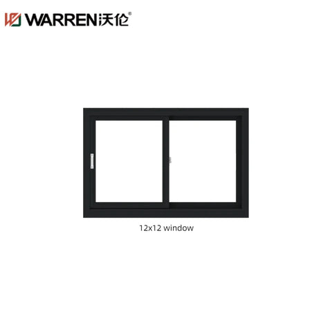 12x12 Sliding Aluminium Triple Glazing White Sound Proof Window Rough Opening