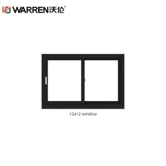 12x12 Sliding Aluminium Triple Glazing White Sound Proof Window Rough Opening