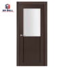 Simple Decorative Door Design Wooden Veneer Mdf with Glass Internal Single Swing Open Style Interior Doors on China WDMA