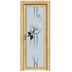 Interior Fiberglass Door Styles Aluminum Frame Frosted Glass Bathroom Toilet Door Nigeria