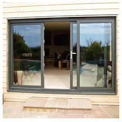 China Manufacturer Aluminum Muti Track Exterior Double Lowes Glass French Patio Sliding Doors