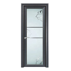 Interior Fiberglass Door Styles Aluminum Frame Frosted Glass Bathroom Toilet Door Nigeria