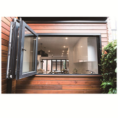 China WDMA courtyard balcony soundproof tempered glass aluminum bifold folding windows