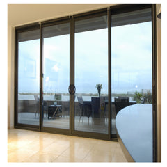 China Manufacturer Aluminum Muti Track Exterior Double Lowes Glass French Patio Sliding Doors