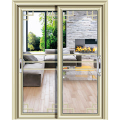 HS-JY8053 factory price exterior double glazed glass panel aluminum doors on China WDMA