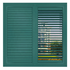 China WDMA Customized shutter window/ aluminum shutter/ glass louvre window